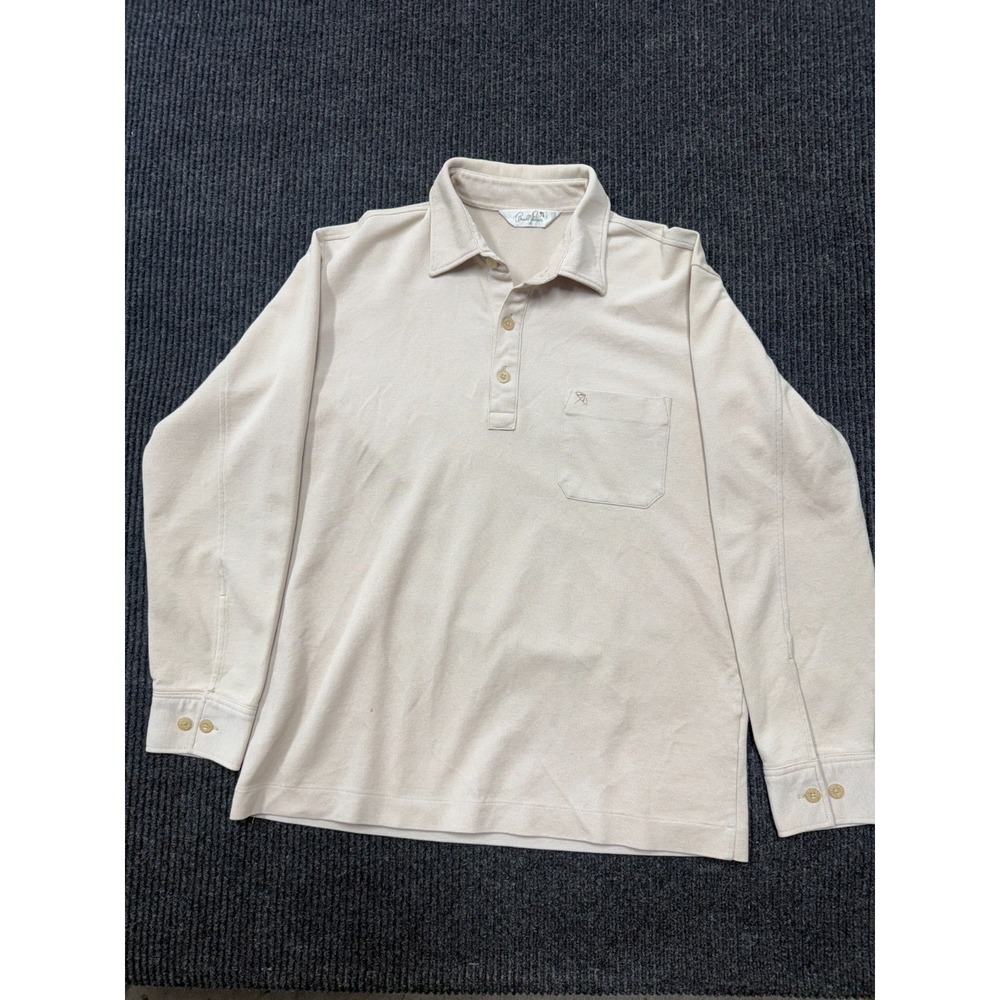 Vintage Arnold Palmer size 105 (XL) Men's Golf Polo Beige Korea Umbrella Logo